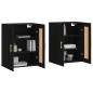 Wandschränke 2 Stk. Schwarz Holzwerkstoff Wandschränke 2 Stk. Schwarz Holzwerkstoff