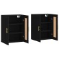 Wandschränke 2 Stk. Schwarz Holzwerkstoff Wandschränke 2 Stk. Schwarz Holzwerkstoff