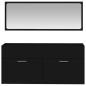 vidaXL Badschrank mit Spiegel Schwarz Holzwerkstoff vidaXL Badschrank mit Spiegel Schwarz Holzwerkstoff