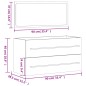vidaXL Badschrank mit Spiegel Schwarz Holzwerkstoff vidaXL Badschrank mit Spiegel Schwarz Holzwerkstoff