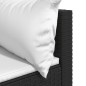 vidaXL 3-tlg. Garten-Lounge-Set mit Kissen Schwarz Poly Rattan vidaXL 3-tlg. Garten-Lounge-Set mit Kissen Schwarz Poly Rattan