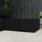 vidaXL Gartenhocker mit Kissen 2 Stk. Schwarz Poly Rattan vidaXL Gartenhocker mit Kissen 2 Stk. Schwarz Poly Rattan