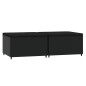 vidaXL Gartenhocker mit Kissen 2 Stk. Schwarz Poly Rattan vidaXL Gartenhocker mit Kissen 2 Stk. Schwarz Poly Rattan