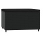 vidaXL Gartenhocker mit Kissen 2 Stk. Schwarz Poly Rattan vidaXL Gartenhocker mit Kissen 2 Stk. Schwarz Poly Rattan