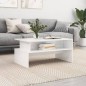 vidaXL Couchtisch Hochglanz-Weiß 90x55x42,5 cm Holzwerkstoff vidaXL Couchtisch Hochglanz-Weiß 90x55x42,5 cm Holzwerkstoff