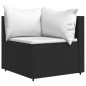 vidaXL 4-tlg. Garten-Lounge-Set mit Kissen Schwarz Poly Rattan vidaXL 4-tlg. Garten-Lounge-Set mit Kissen Schwarz Poly Rattan