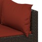 vidaXL 4-tlg. Garten-Lounge-Set mit Kissen Braun Poly Rattan vidaXL 4-tlg. Garten-Lounge-Set mit Kissen Braun Poly Rattan