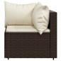 vidaXL 4-tlg. Garten-Lounge-Set mit Kissen Braun Poly Rattan vidaXL 4-tlg. Garten-Lounge-Set mit Kissen Braun Poly Rattan