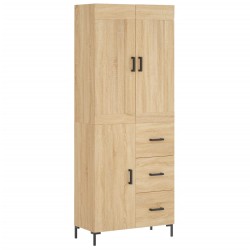 Highboard Sonoma-Eiche 69,5x34x180 cm Holzwerkstoff