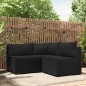 vidaXL 3-tlg. Garten-Lounge-Set mit Kissen Schwarz Poly Rattan vidaXL 3-tlg. Garten-Lounge-Set mit Kissen Schwarz Poly Rattan