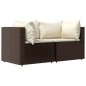 vidaXL Garten-Ecksofas mit Kissen 2 Stk. Braun Poly Rattan vidaXL Garten-Ecksofas mit Kissen 2 Stk. Braun Poly Rattan