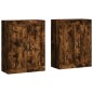 Wandschränke 2 Stk. Räuchereiche Holzwerkstoff Wandschränke 2 Stk. Räuchereiche Holzwerkstoff