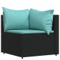 vidaXL 3-tlg. Garten-Lounge-Set mit Kissen Schwarz Poly Rattan vidaXL 3-tlg. Garten-Lounge-Set mit Kissen Schwarz Poly Rattan