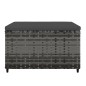 vidaXL Gartenhocker mit Kissen Grau Poly Rattan vidaXL Gartenhocker mit Kissen Grau Poly Rattan