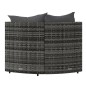 vidaXL Garten-Ecksofas mit Kissen 2 Stk. Grau Poly Rattan vidaXL Garten-Ecksofas mit Kissen 2 Stk. Grau Poly Rattan