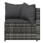 vidaXL Garten-Ecksofas mit Kissen 2 Stk. Grau Poly Rattan vidaXL Garten-Ecksofas mit Kissen 2 Stk. Grau Poly Rattan