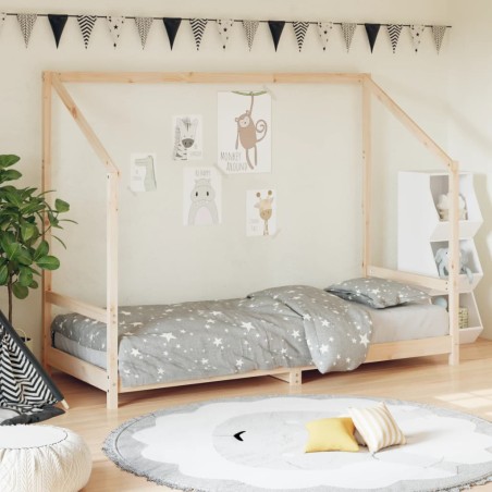 vidaXL Kinderbett 80x200 cm Massivholz Kiefer