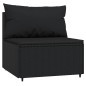 vidaXL 4-tlg. Garten-Lounge-Set mit Kissen Schwarz Poly Rattan vidaXL 4-tlg. Garten-Lounge-Set mit Kissen Schwarz Poly Rattan
