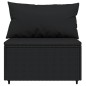 vidaXL 4-tlg. Garten-Lounge-Set mit Kissen Schwarz Poly Rattan vidaXL 4-tlg. Garten-Lounge-Set mit Kissen Schwarz Poly Rattan