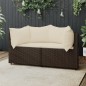vidaXL Garten-Ecksofas mit Kissen 2 Stk. Braun Poly Rattan vidaXL Garten-Ecksofas mit Kissen 2 Stk. Braun Poly Rattan