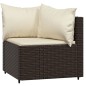 vidaXL Garten-Ecksofas mit Kissen 2 Stk. Braun Poly Rattan vidaXL Garten-Ecksofas mit Kissen 2 Stk. Braun Poly Rattan