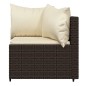 vidaXL Garten-Ecksofas mit Kissen 2 Stk. Braun Poly Rattan vidaXL Garten-Ecksofas mit Kissen 2 Stk. Braun Poly Rattan