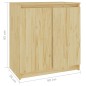 vidaXL Beistellschrank 60x36x65 cm Massivholz Kiefer vidaXL Beistellschrank 60x36x65 cm Massivholz Kiefer