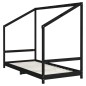 vidaXL Kinderbett Schwarz 90x190 cm Massivholz Kiefer vidaXL Kinderbett Schwarz 90x190 cm Massivholz Kiefer