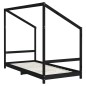vidaXL Kinderbett Schwarz 90x190 cm Massivholz Kiefer vidaXL Kinderbett Schwarz 90x190 cm Massivholz Kiefer