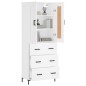Highboard Weiß 69,5x34x180 cm Holzwerkstoff Highboard Weiß 69,5x34x180 cm Holzwerkstoff