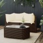 vidaXL 3-tlg. Garten-Lounge-Set mit Kissen Braun Poly Rattan vidaXL 3-tlg. Garten-Lounge-Set mit Kissen Braun Poly Rattan