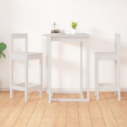 vidaXL Barhocker 2 Stk. Weiß 40x41,5x112 cm Massivholz Kiefer