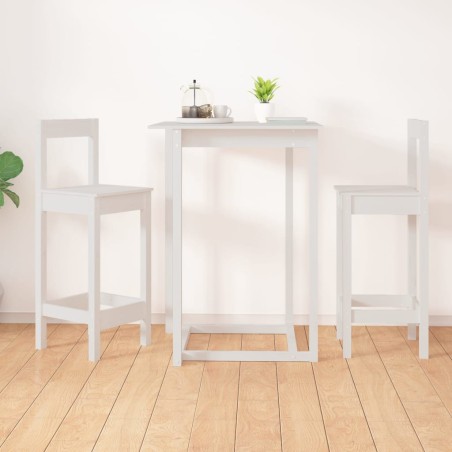 vidaXL Barhocker 2 Stk. Weiß 40x41,5x112 cm Massivholz Kiefer