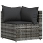 vidaXL 4-tlg. Garten-Lounge-Set mit Kissen Grau Poly Rattan vidaXL 4-tlg. Garten-Lounge-Set mit Kissen Grau Poly Rattan