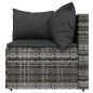 vidaXL 4-tlg. Garten-Lounge-Set mit Kissen Grau Poly Rattan vidaXL 4-tlg. Garten-Lounge-Set mit Kissen Grau Poly Rattan