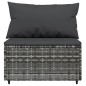 vidaXL 4-tlg. Garten-Lounge-Set mit Kissen Grau Poly Rattan vidaXL 4-tlg. Garten-Lounge-Set mit Kissen Grau Poly Rattan