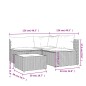 vidaXL 4-tlg. Garten-Lounge-Set mit Kissen Grau Poly Rattan vidaXL 4-tlg. Garten-Lounge-Set mit Kissen Grau Poly Rattan
