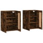 Wandschränke 2 Stk. Räuchereiche Holzwerkstoff Wandschränke 2 Stk. Räuchereiche Holzwerkstoff