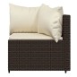 vidaXL 4-tlg. Garten-Lounge-Set mit Kissen Braun Poly Rattan vidaXL 4-tlg. Garten-Lounge-Set mit Kissen Braun Poly Rattan