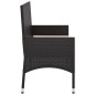 vidaXL Gartenbank 2-Sitzer mit Kissen Schwarz Poly Rattan vidaXL Gartenbank 2-Sitzer mit Kissen Schwarz Poly Rattan