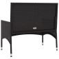 vidaXL Gartenbank 2-Sitzer mit Kissen Schwarz Poly Rattan vidaXL Gartenbank 2-Sitzer mit Kissen Schwarz Poly Rattan