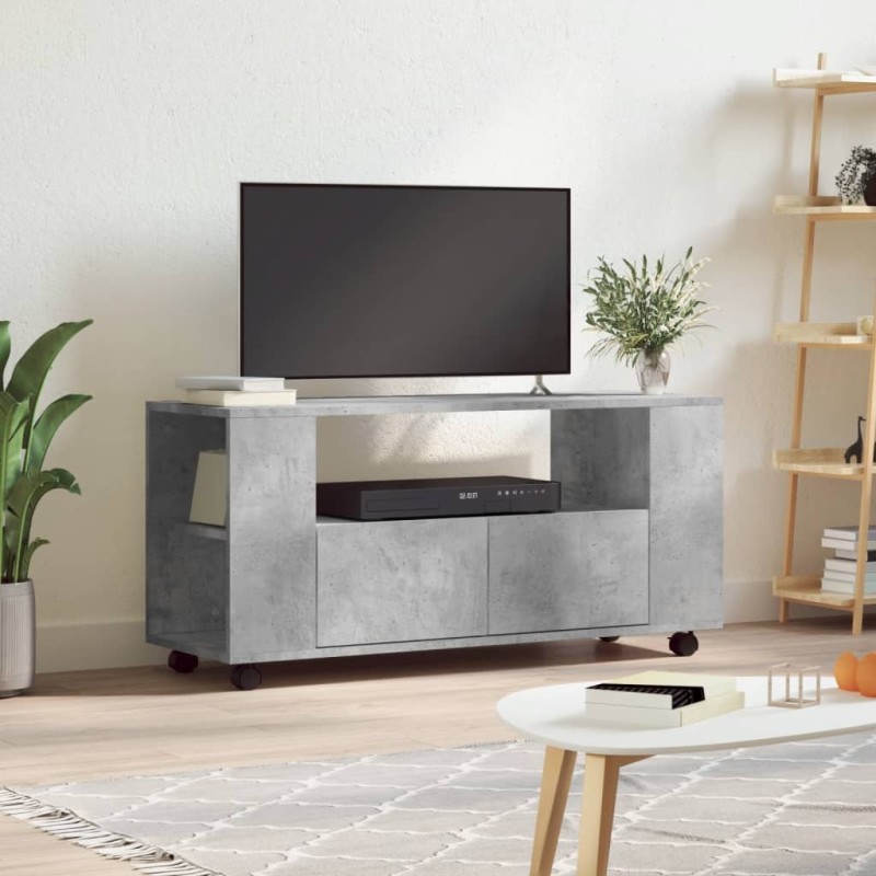 vidaXL TV-Schrank Betongrau 102x34,5x43 cm Holzwerkstoff vidaXL TV-Schrank Betongrau 102x34,5x43 cm Holzwerkstoff