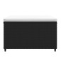 vidaXL Gartenhocker mit Kissen 2 Stk. Schwarz Poly Rattan vidaXL Gartenhocker mit Kissen 2 Stk. Schwarz Poly Rattan