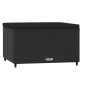 vidaXL Gartenhocker mit Kissen Schwarz Poly Rattan vidaXL Gartenhocker mit Kissen Schwarz Poly Rattan