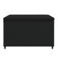 vidaXL Gartenhocker mit Kissen Schwarz Poly Rattan vidaXL Gartenhocker mit Kissen Schwarz Poly Rattan