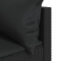 vidaXL 3-tlg. Garten-Lounge-Set mit Kissen Schwarz Poly Rattan vidaXL 3-tlg. Garten-Lounge-Set mit Kissen Schwarz Poly Rattan