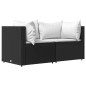vidaXL Garten-Ecksofas mit Kissen 2 Stk. Schwarz Poly Rattan vidaXL Garten-Ecksofas mit Kissen 2 Stk. Schwarz Poly Rattan