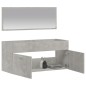 vidaXL Badschrank mit Spiegel Betongrau Holzwerkstoff vidaXL Badschrank mit Spiegel Betongrau Holzwerkstoff