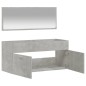 vidaXL Badschrank mit Spiegel Betongrau Holzwerkstoff vidaXL Badschrank mit Spiegel Betongrau Holzwerkstoff