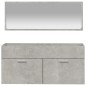 vidaXL Badschrank mit Spiegel Betongrau Holzwerkstoff vidaXL Badschrank mit Spiegel Betongrau Holzwerkstoff